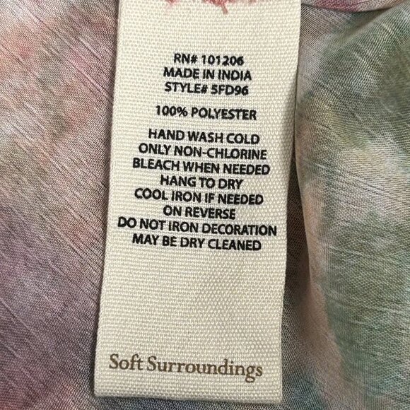 Soft Surroundings Kimono 1X Long Sheer Tassels Tie Front Beaded Embroidered Boho - Picture 6 of 14